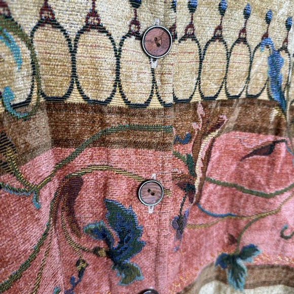 Willow Ridge Jacket 90’s Floral Tapestry Jacket Petite Western Neutral - Size XL - Picture 3 of 7